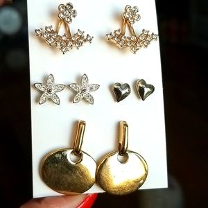 4 pairs post earrings